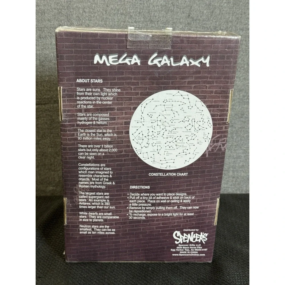 Spencer Color Star Pack Glow in the dark stars. Mega Galaxy Box Sealed 200 Stars